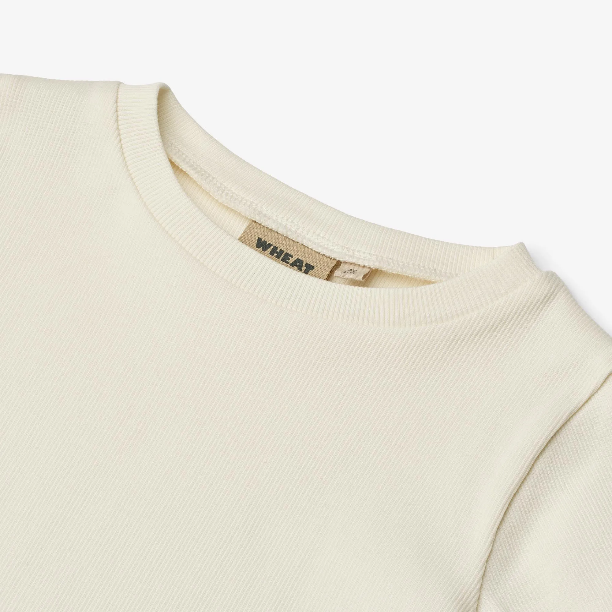 Rib T-shirt S/S Alicia - ivory