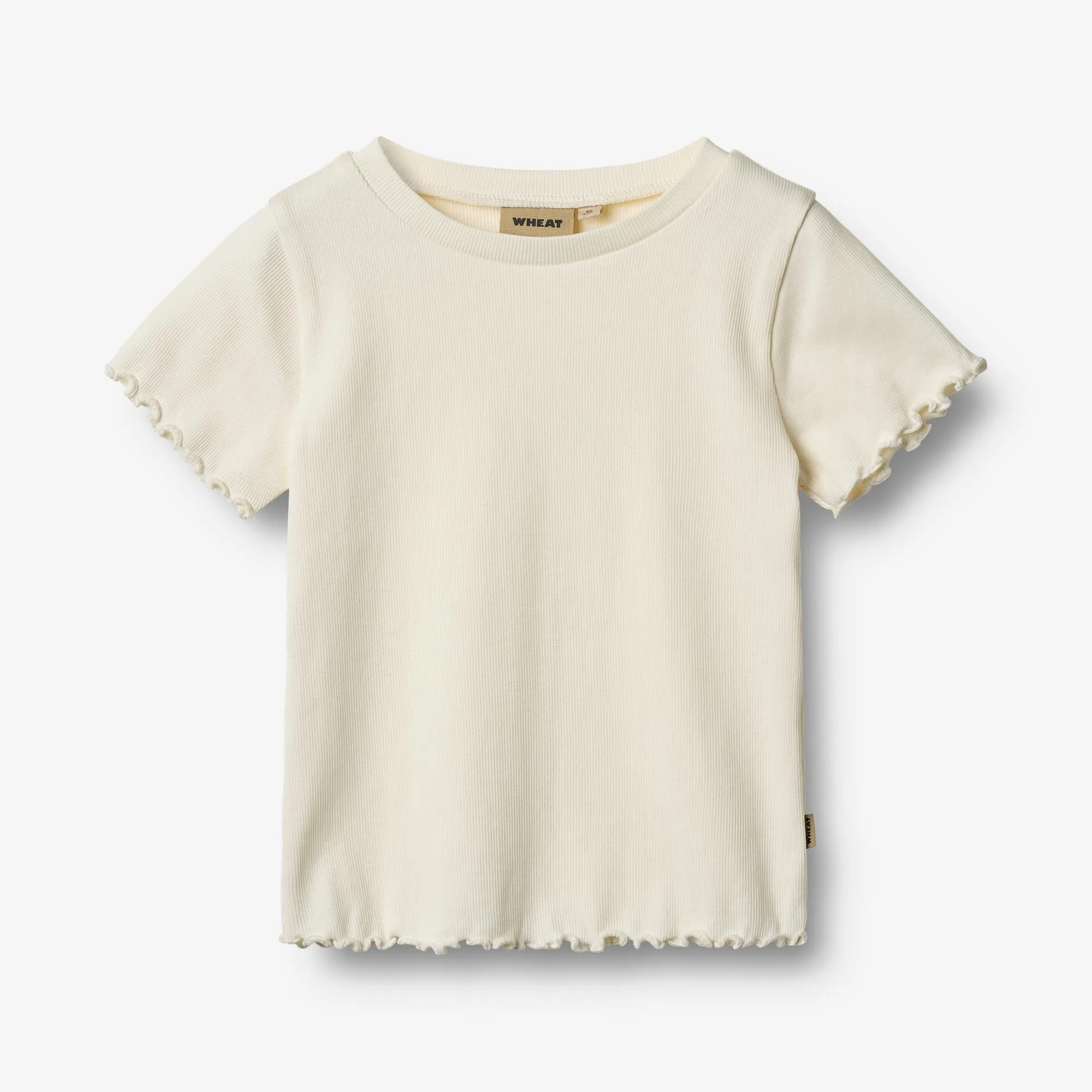 Rib T-shirt S/S Alicia - ivory