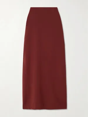 Samos stretch-wool maxi skirt