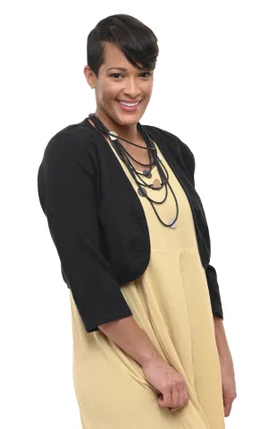 Shrug Womens Jacket Cotton Gauze in Black