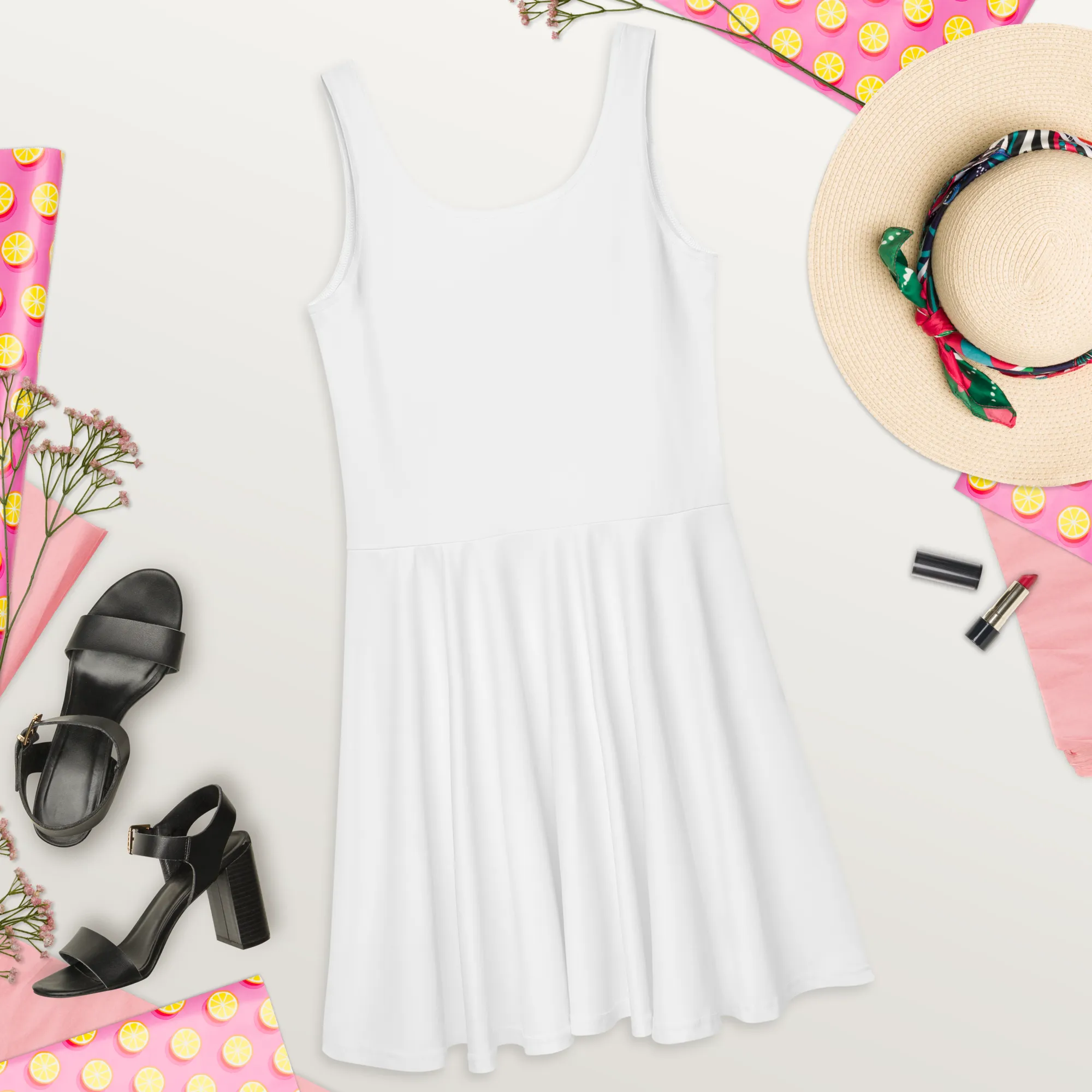 Skater Dress - Seashell White