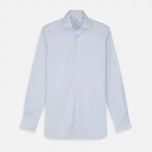 Sky Blue Bengal Stripe Tailored Fit Shirt with Kent Collar and 2-Button Cuffs