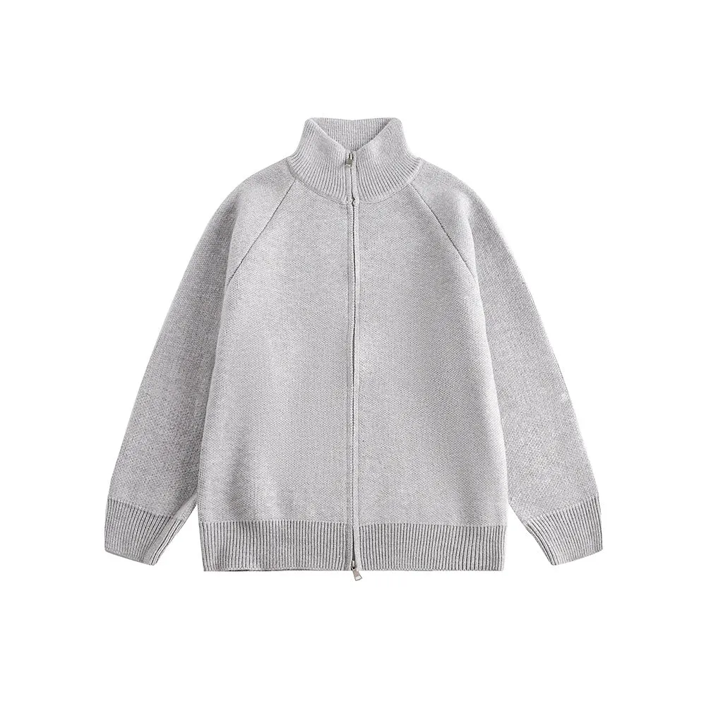 Skyline Knit Zip-Up Sweater