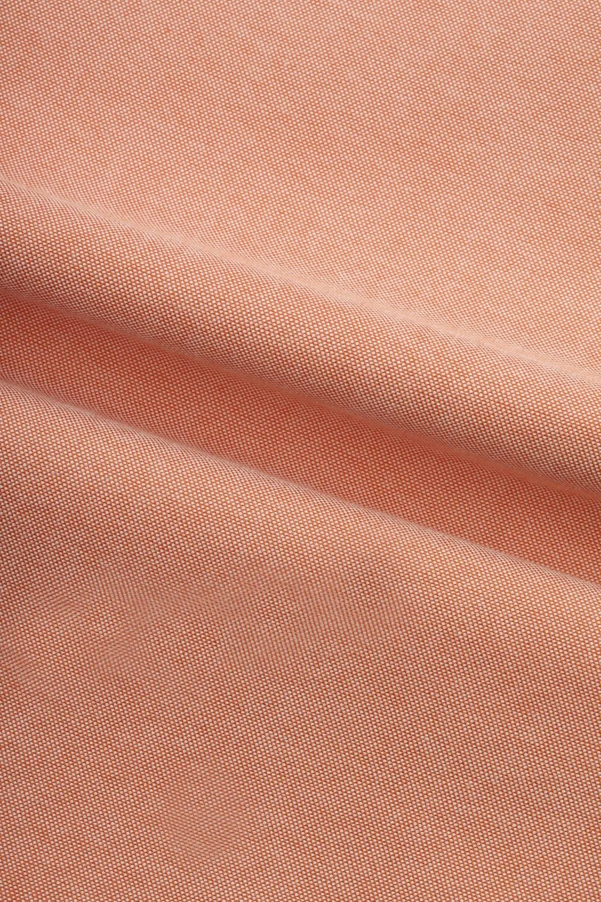 Solid Oxford Atomic Tangerine Cotton Casual Shirt