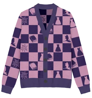Speak Now Checkered Knit Cardigan
