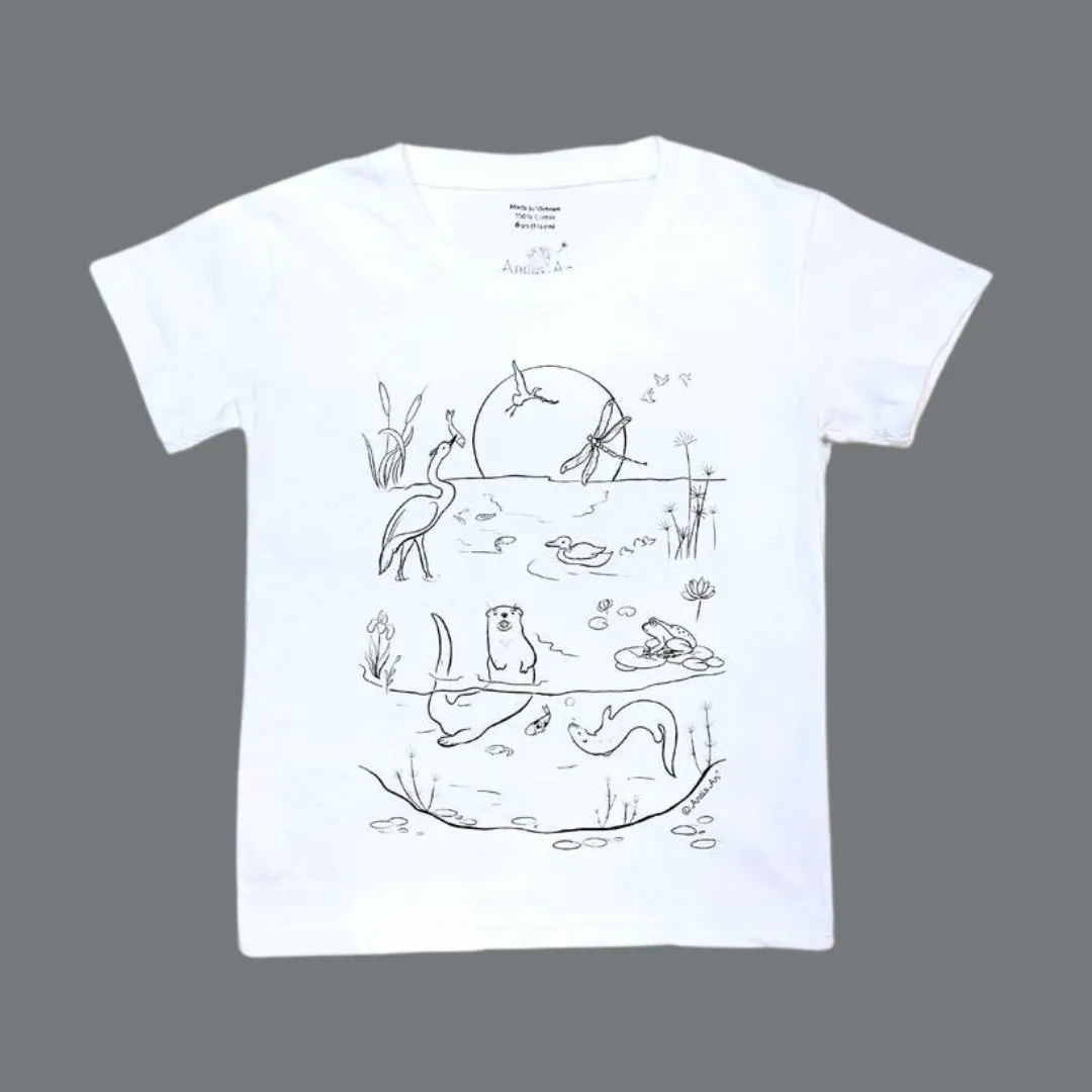 Sunset in AMK Bishan Park (Otter) - DIY Color-it-ful T-shirts
