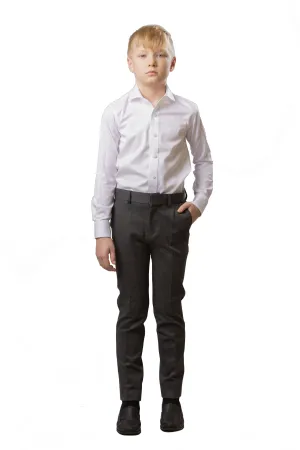 T.O. Boy's Soho Stretch Pants - Charcoal
