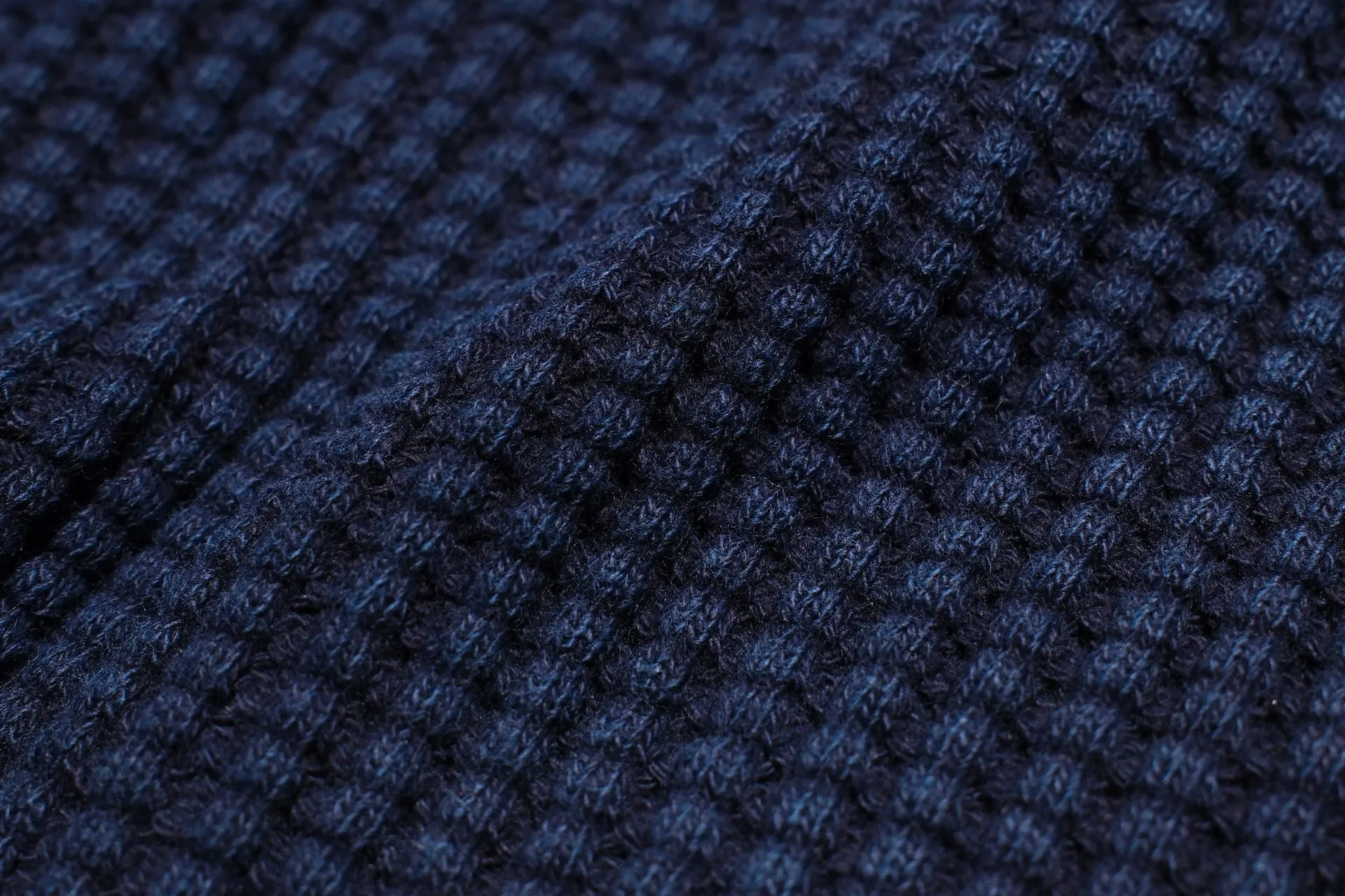 UES Ultra Heavyweight "Big Waffle" L/S Henley Thermal (Indigo)