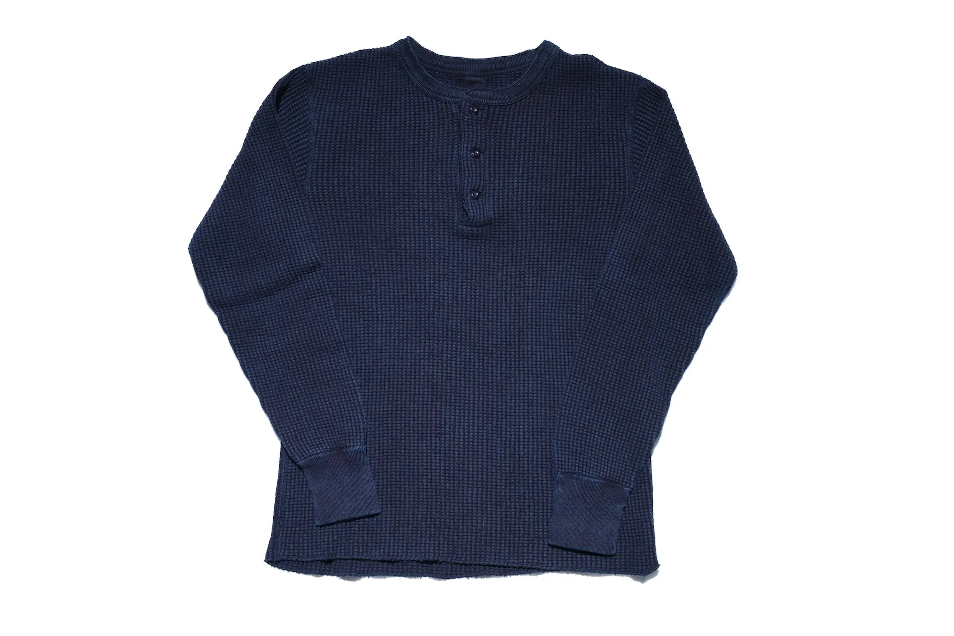 UES Ultra Heavyweight "Big Waffle" L/S Henley Thermal (Indigo)