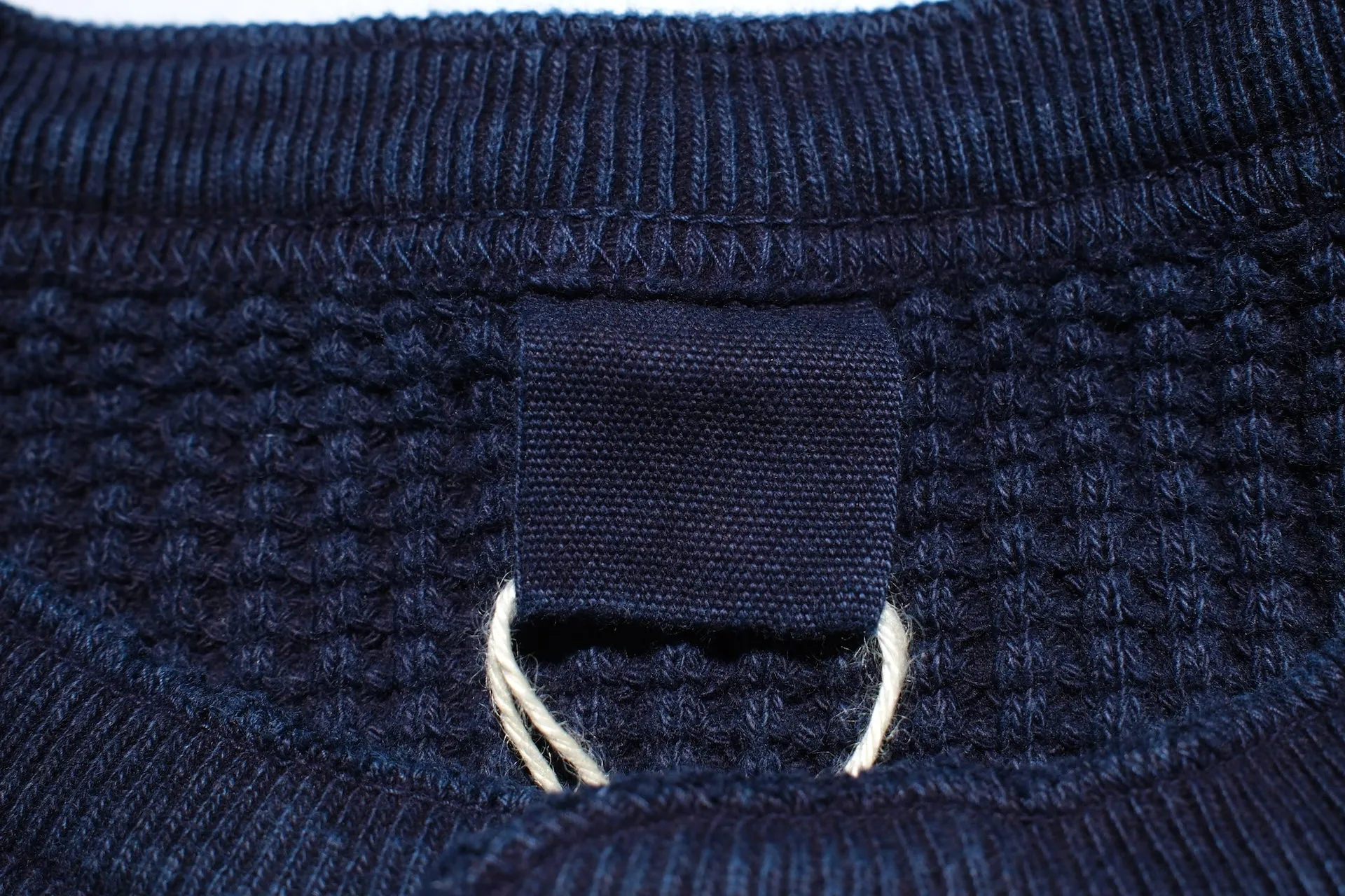 UES Ultra Heavyweight "Big Waffle" L/S Henley Thermal (Indigo)