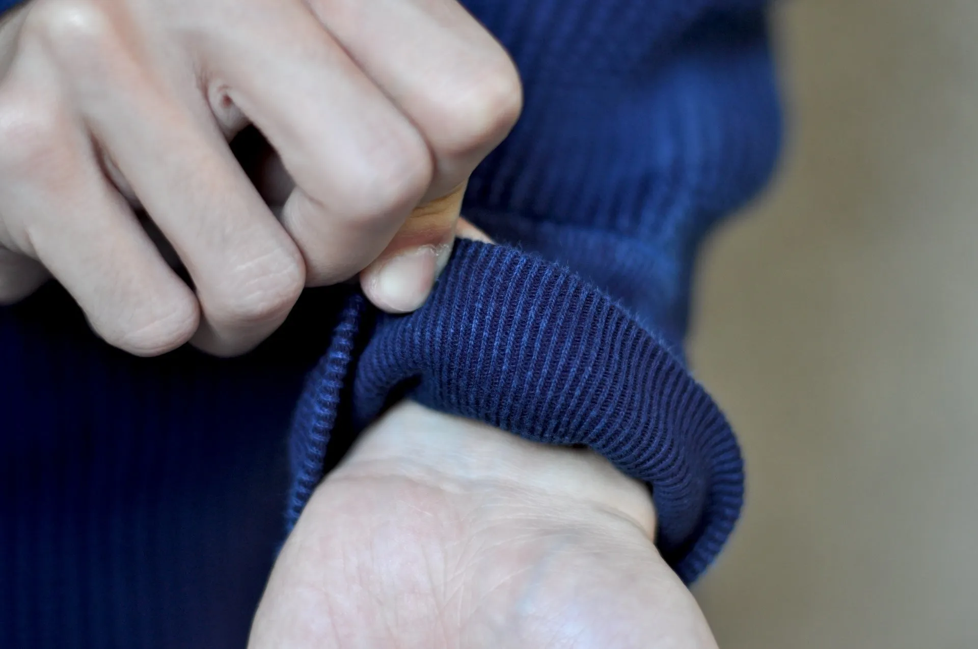 UES Ultra Heavyweight "Big Waffle" L/S Henley Thermal (Indigo)