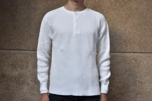 UES Ultra Heavyweight "Big Waffle" L/S Henley Thermal (Natural)