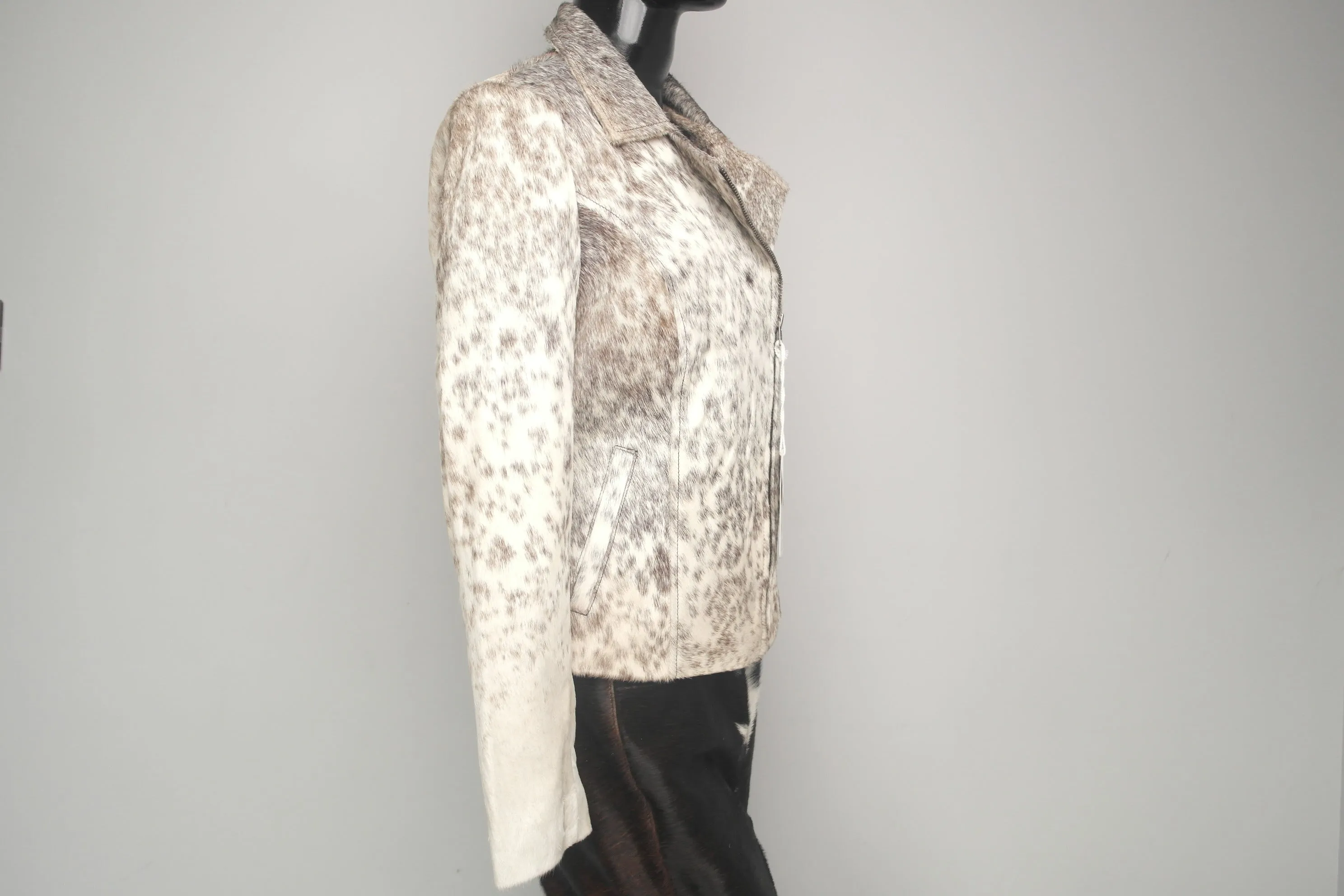 Unique Hair on Hide Cowhide Jacket for Women