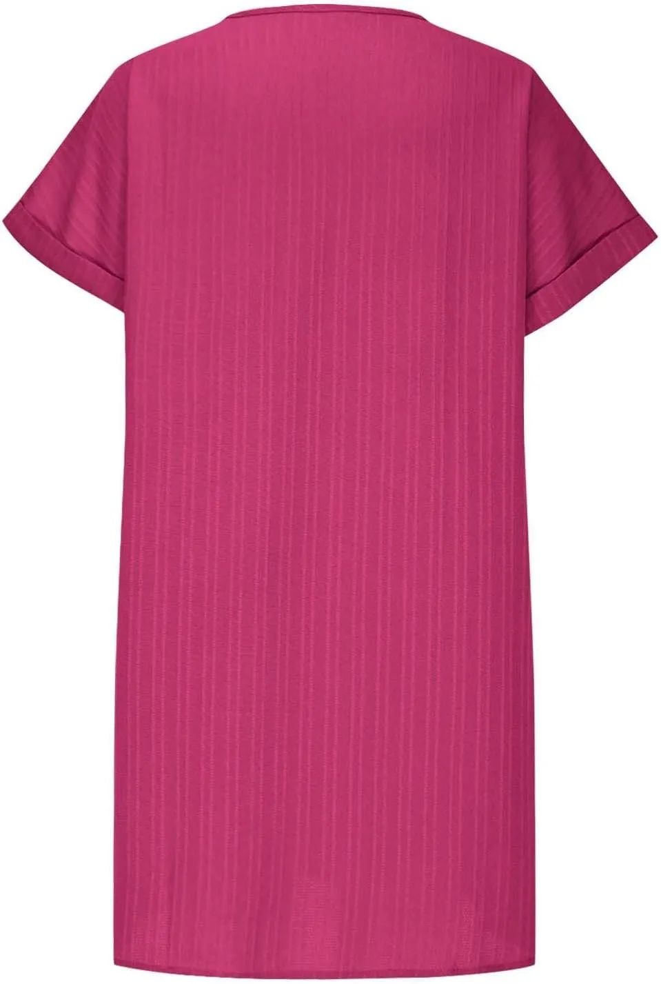 Women Linen Shirts Dresses Plus Size Fashion Button up V-Neck Short Sleeves Cotton Linen Midi Dress Beach Sundress