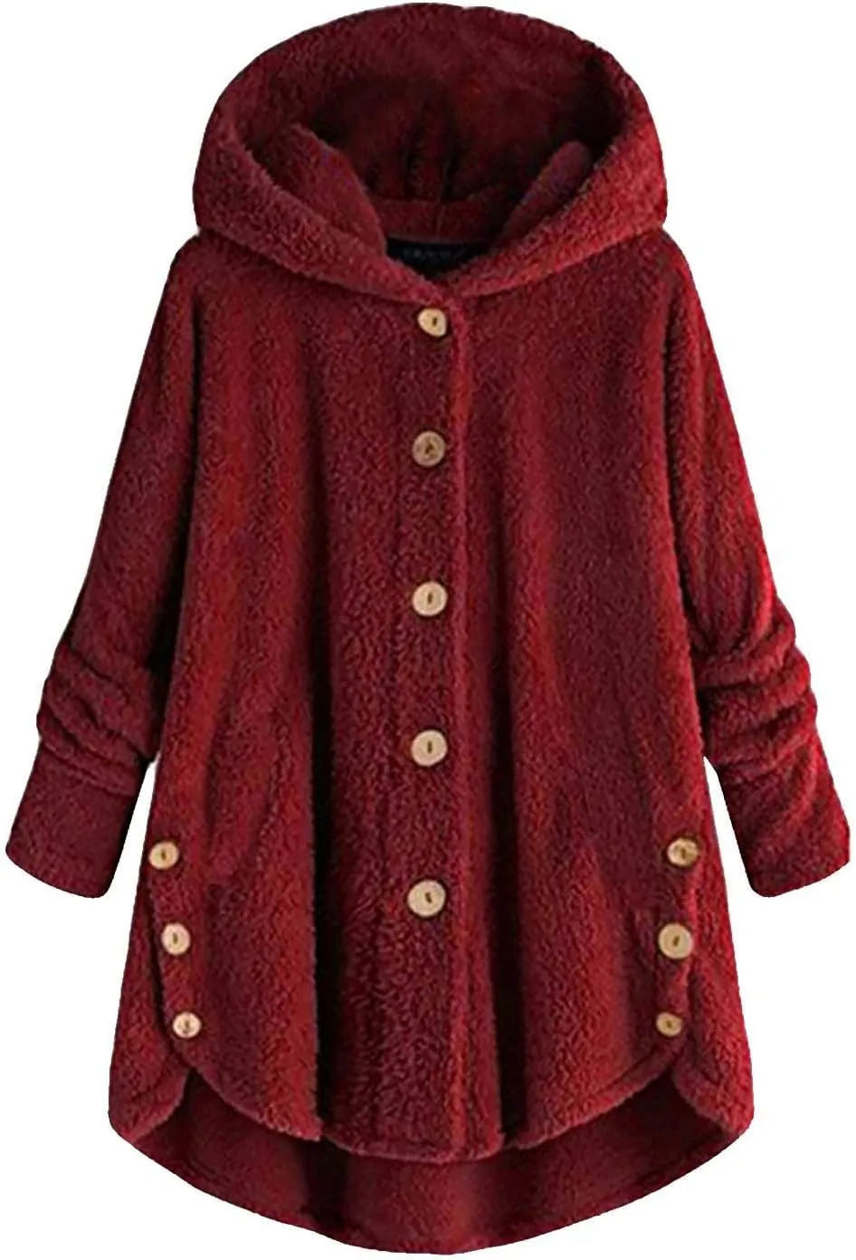 Womens Fleece Winter Coats Hooded Faux Shearling Shaggy Hoodies Long Sleeve Oversized Loose Thicken Warm Pullover Tops 2023